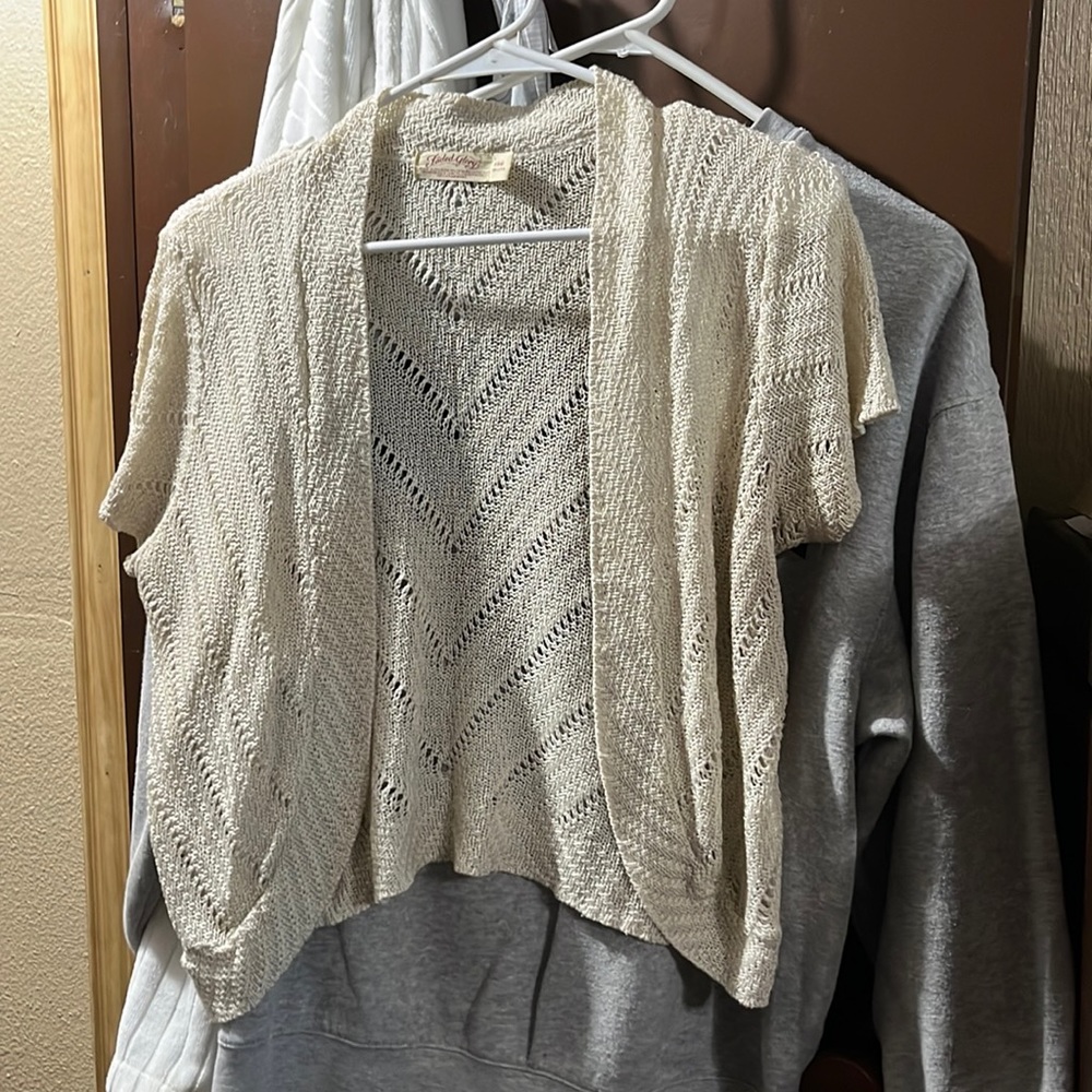 Tan cardigan